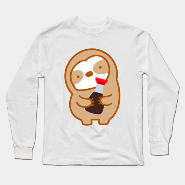 Cute Soy Sauce Sloth Long Sleeve T-Shirt by theslothinme